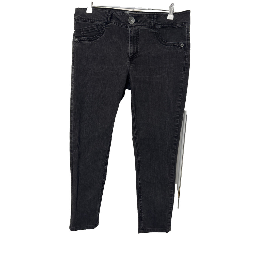Wit & Wisdom Women's 14 Faded Black Skinny Jeans Sexy Rockabilly Baddie Festival